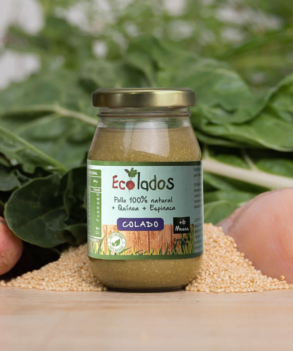 Colado de Pollo 100% natural, quínoa y espinaca
