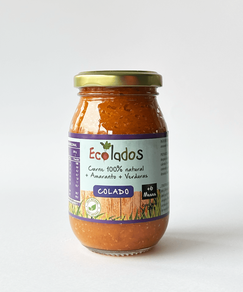 Colado de Carne 100% natural, Amaranto y Verduras